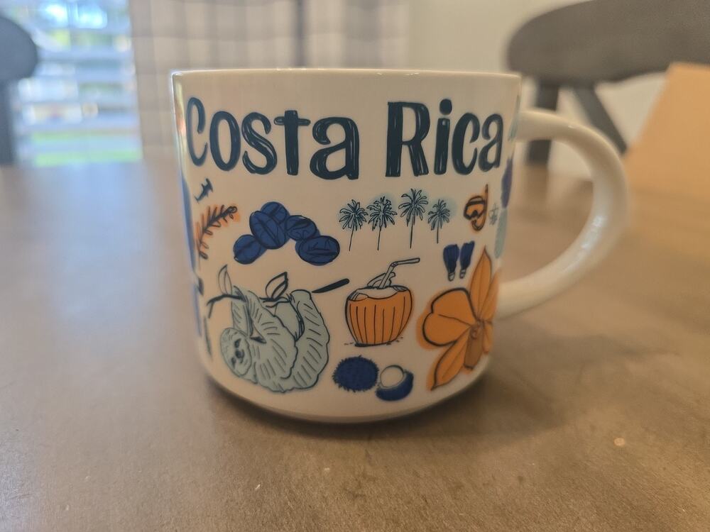 Starbucks Costa Rica Been There Series Coffee 14oz Mug Brand Orange Rare 2019
